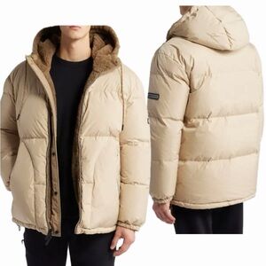 NWT UGG Men's Shasta 700-Fill Down Puffer Jacket Reversible Hooded Shearling‎